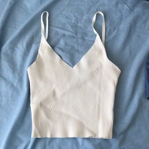 White Kendall and Kylie dainty top